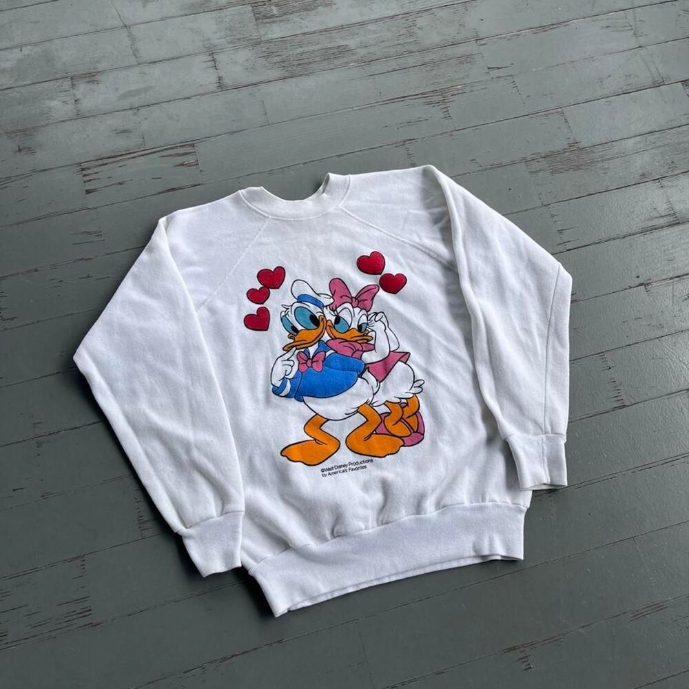 Vintage Americas Favorite 80s Disney Donald & Daisy Crewneck Sweatshirt